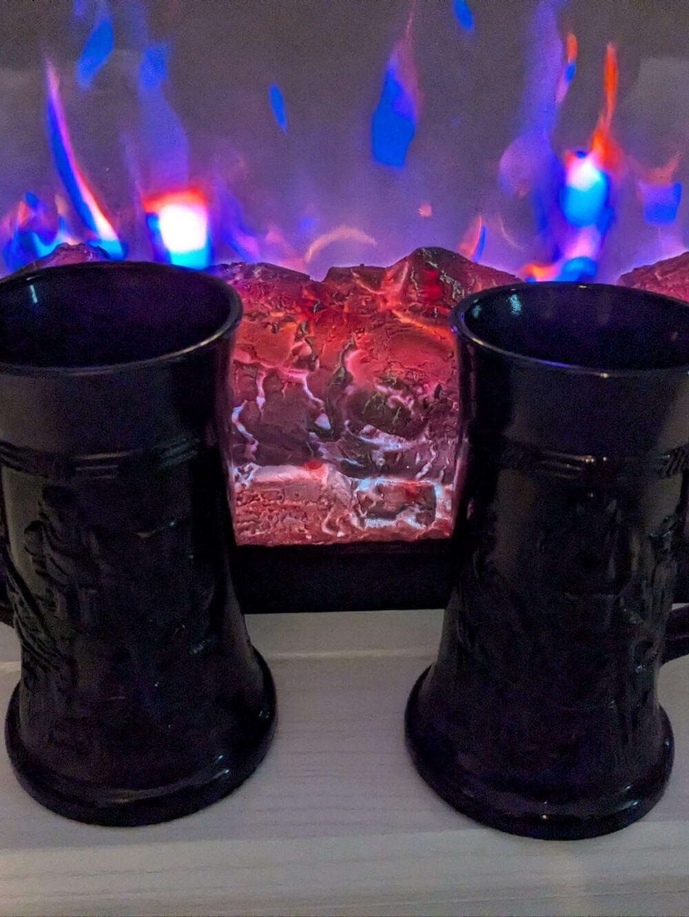 Pair Of Indiana Glass Steins
